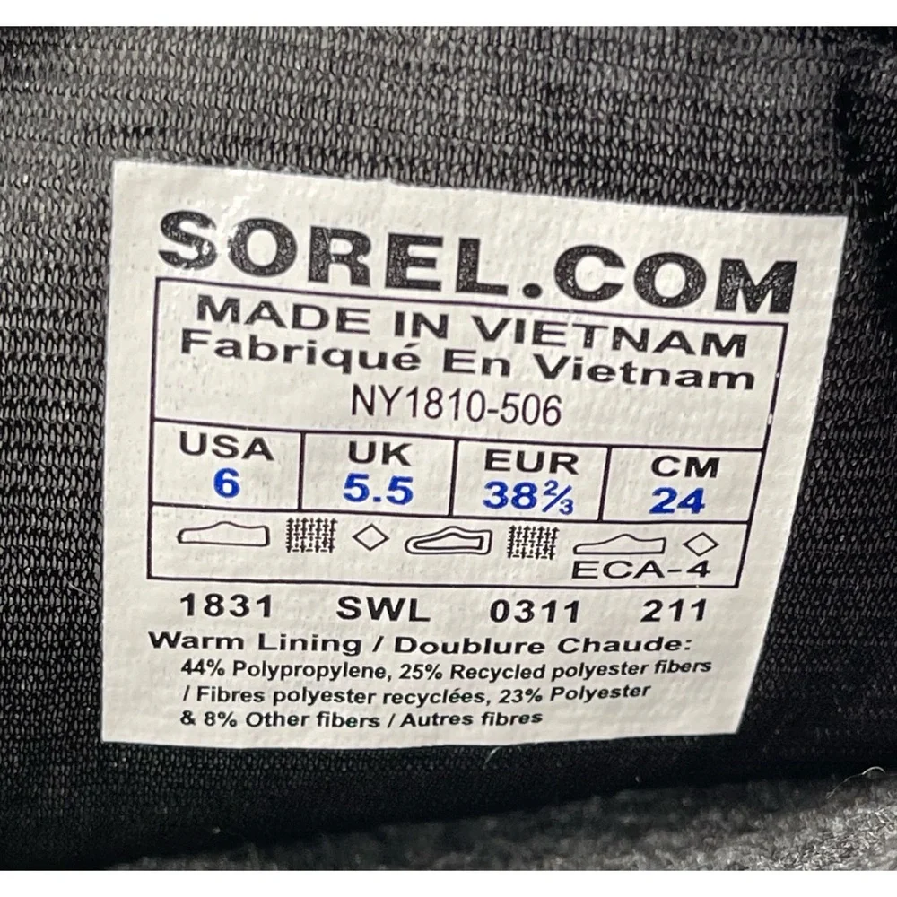 Sorel Youth Flurry Boots Insulated Snow Winter Warm Liners Purple Sz 6